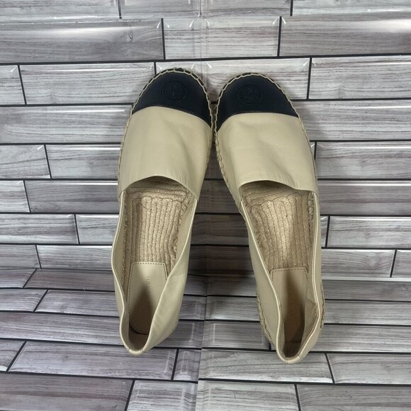 Tory Burch Women's Nappa Leather Color Block Flat Espadrille Flats Size 10 - Picture 8 of 12